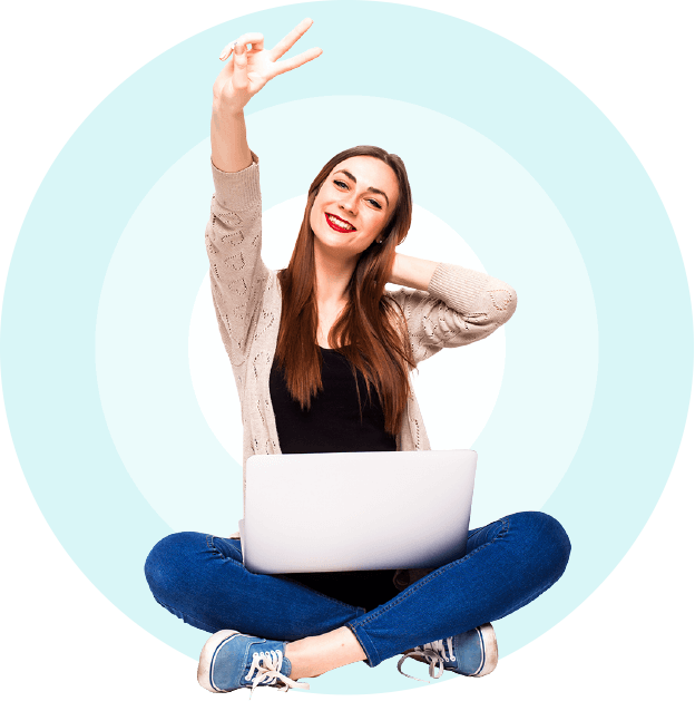 Student with online tutor